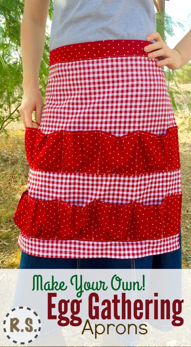 make your own egg gathering apron pin