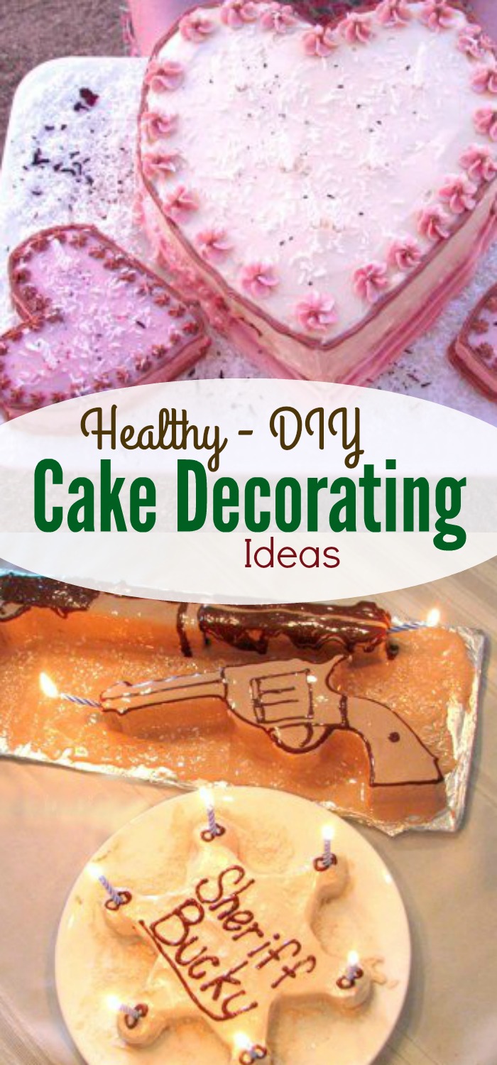 Cake decorating ideas? Fun! Here are a lot of great ideas for decorating cakes. Using healthy ingredients.