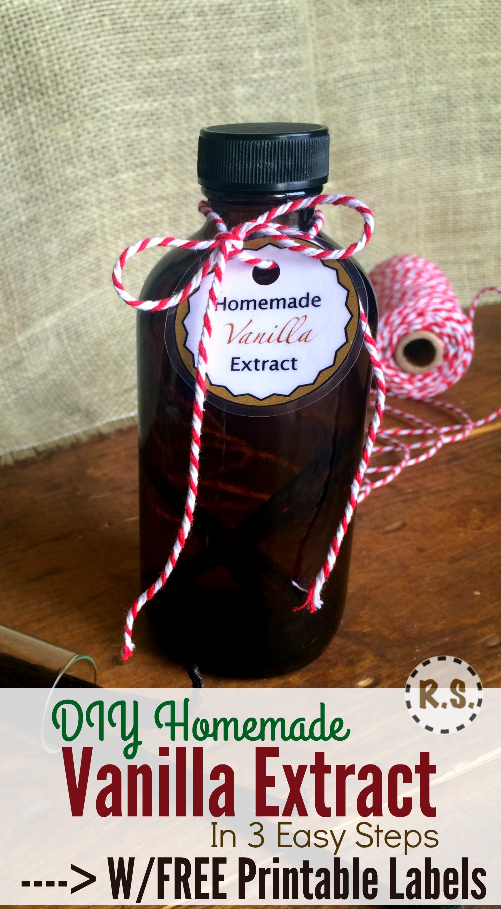 This vanilla extract recipe is easy to make yummy and homemade. An great DIY recipe that will give a delicious hint of vanilla to any batch of cookies. Use this extract in your favorite recipe!